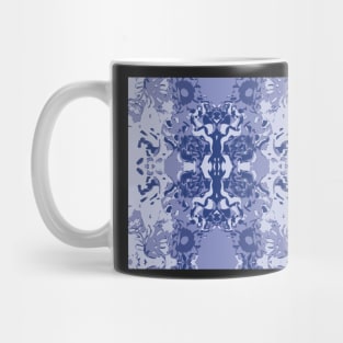 Complex Flower Pattern - Blue Mug